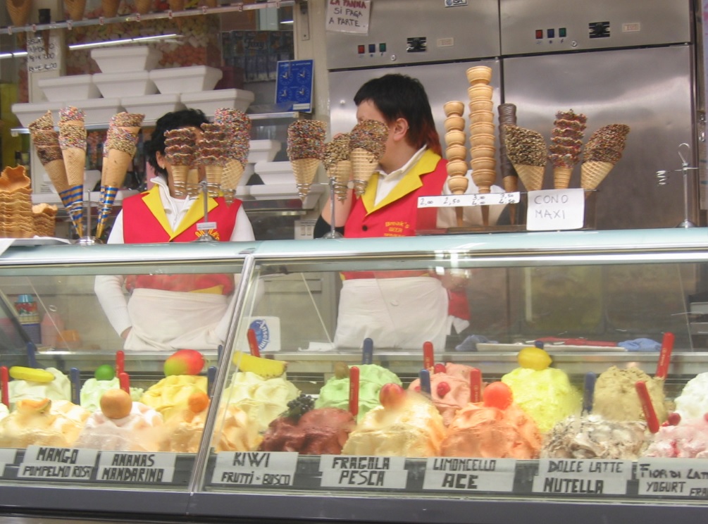 Eis am Gardasee in Italien